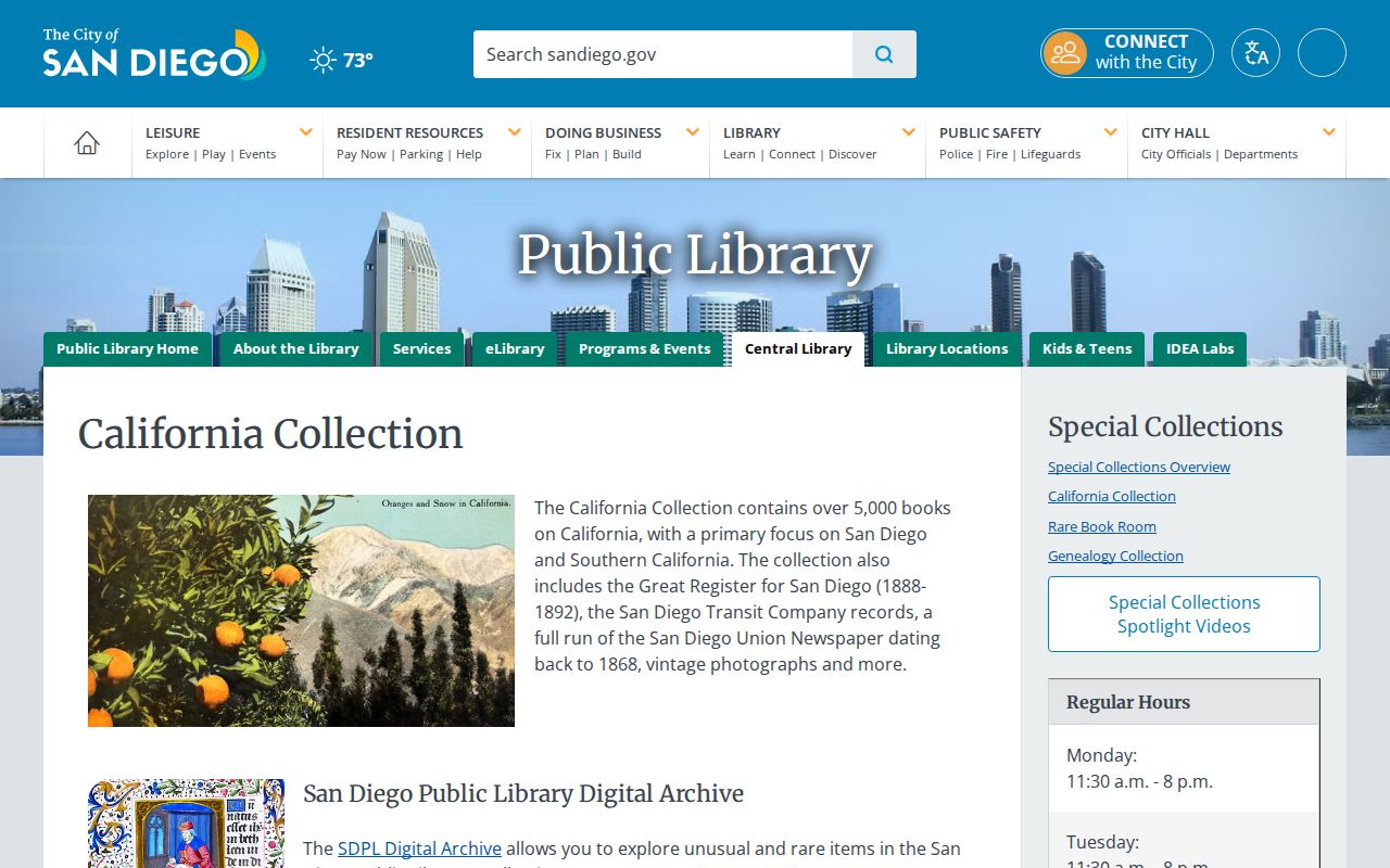 La Mesa people directories at San Diego Public Library